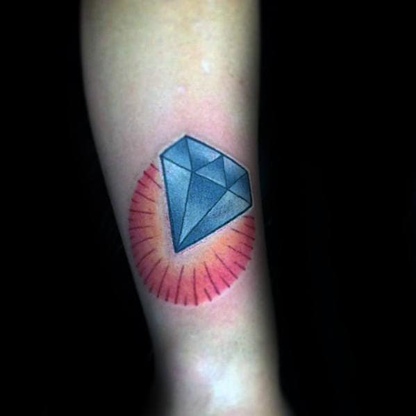 Diamond tattoo on hand