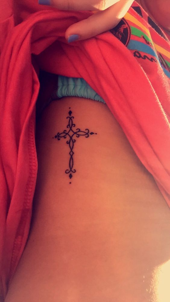 Tattoo of a cross 