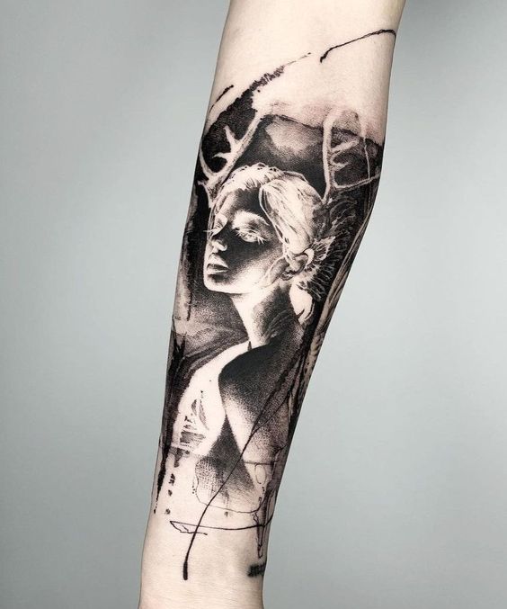 Realism style tattoo on the forearm