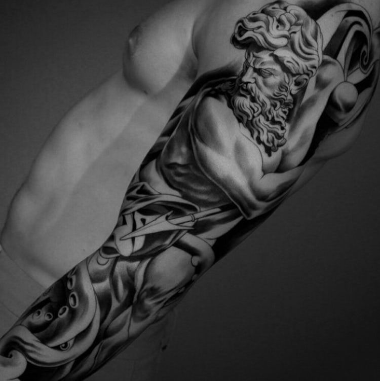 Tattoo Poseidon sleeve