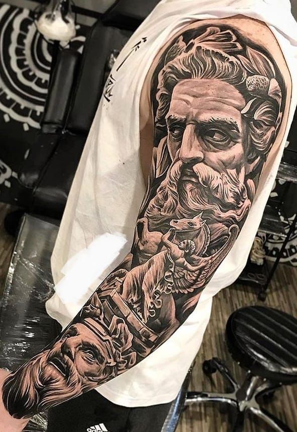 Tattoo Poseidon sleeve