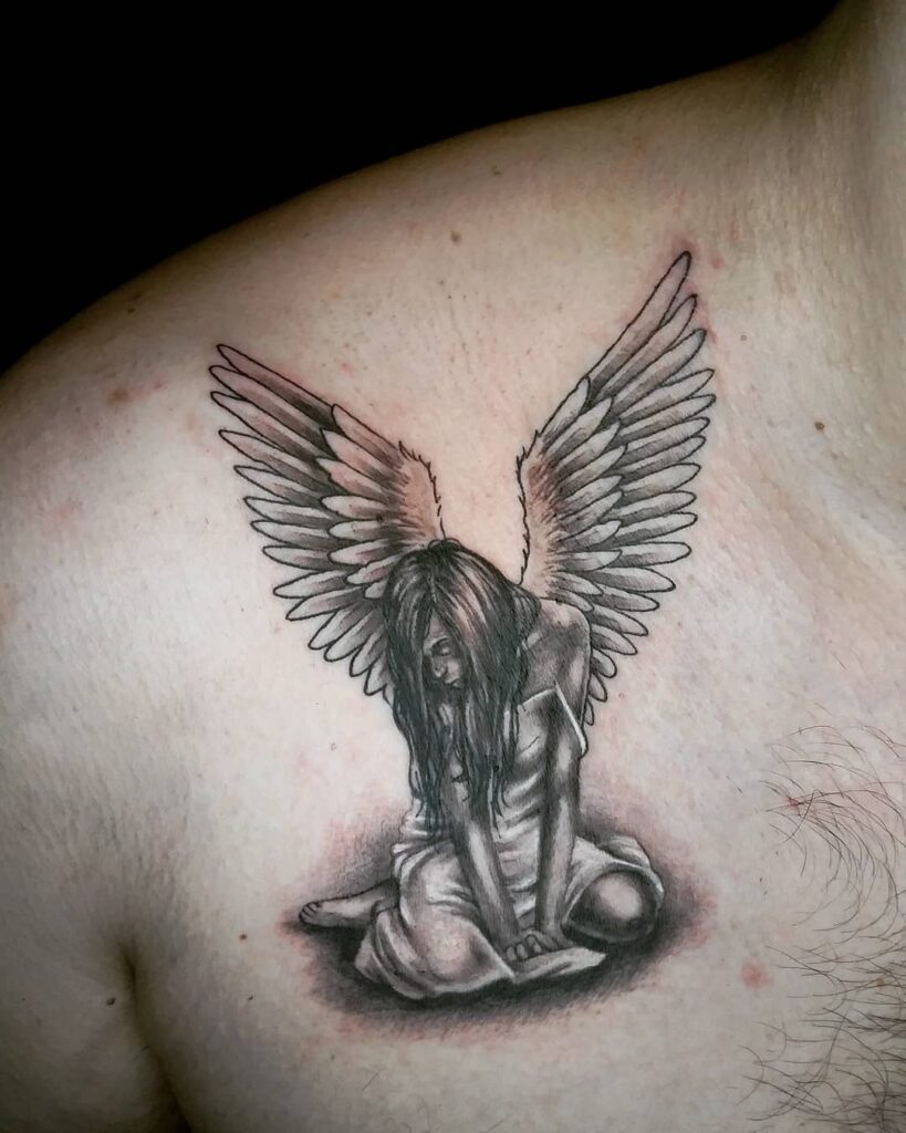 Tattoo of an angel on your chest