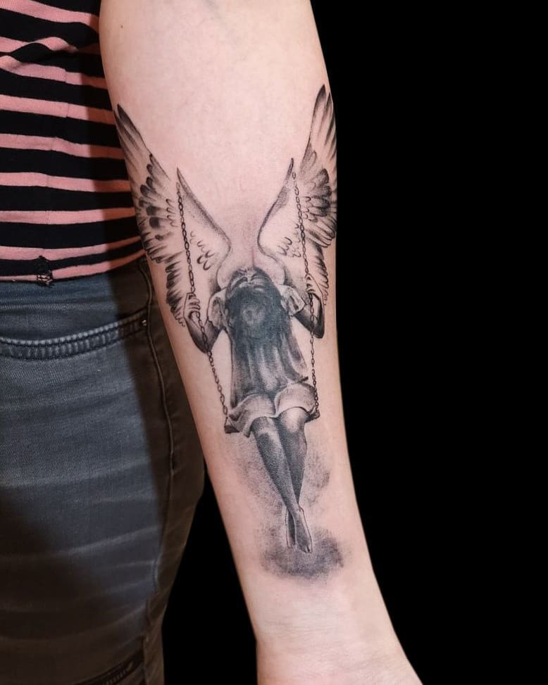 Tattoo of an angel on your arm