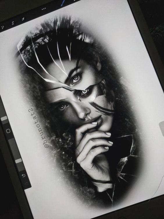 Realism style tattoo sketch