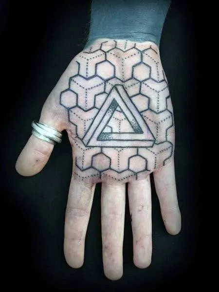 Ideas for tattoos on the palm of a man's hand