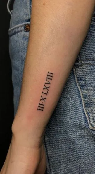 Tattoos with Roman numerals on your wrist