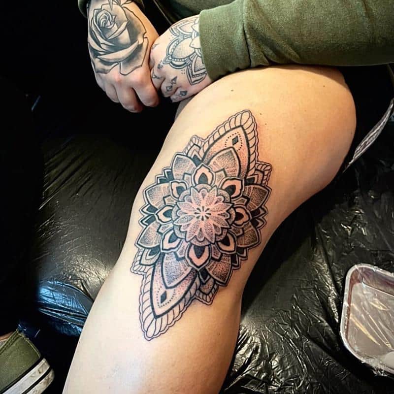 Mandala Tattoos on the Knee