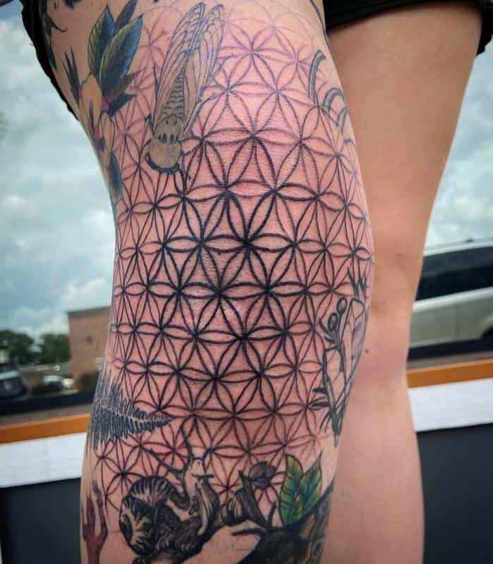 Geometric tattoo on your knee