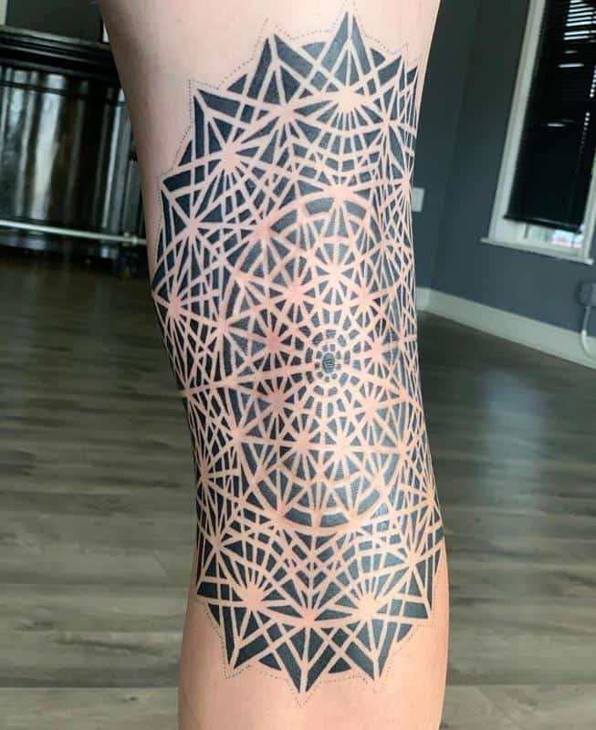 Geometric tattoo on your knee