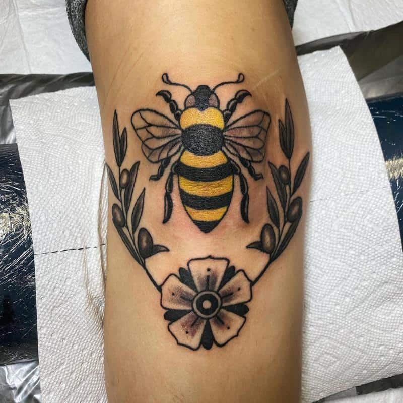 Tattoo bees on your lap