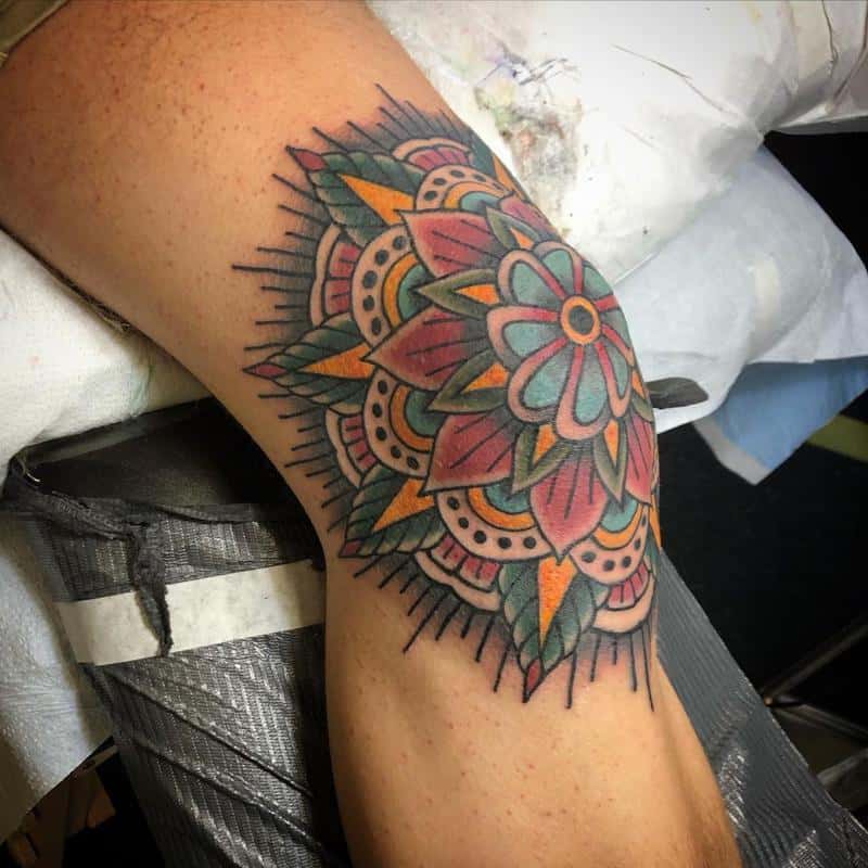 Mandala Tattoos on the Knee