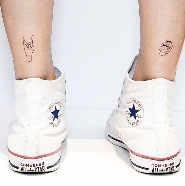 Women's ankle and ankle tattoos