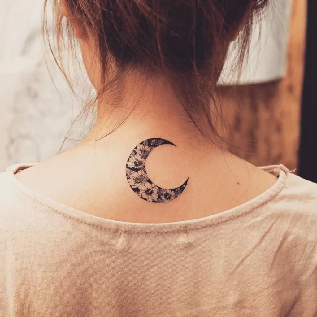 Moon tattoos on your neck