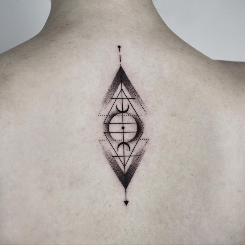 Geometric tattoo on your back