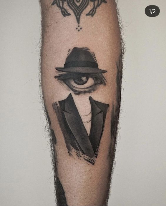 Tattoo on the forearm in graphic style