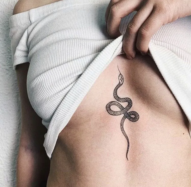 Snake tattoo on chest