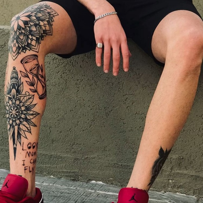 Tattoo ideas on the shin for men