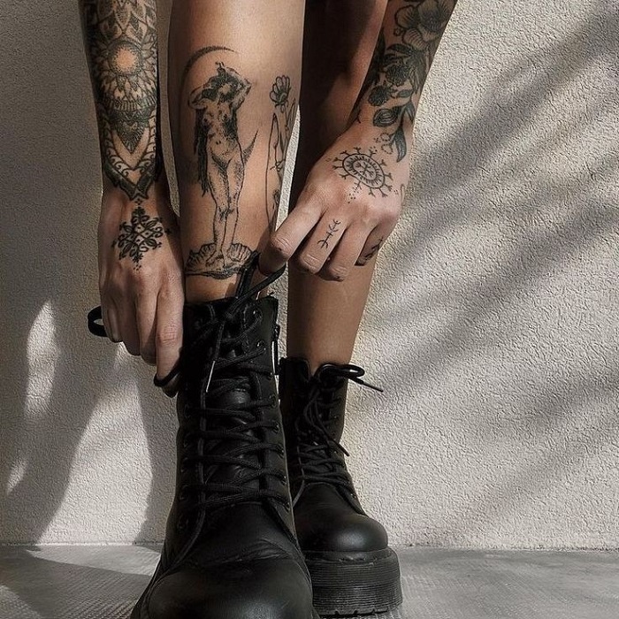 Tattoo ideas on the shin for girls