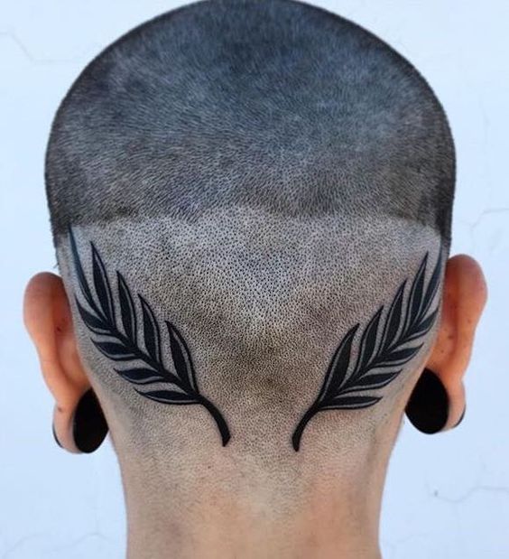 Tattoo on the back of the head for girls