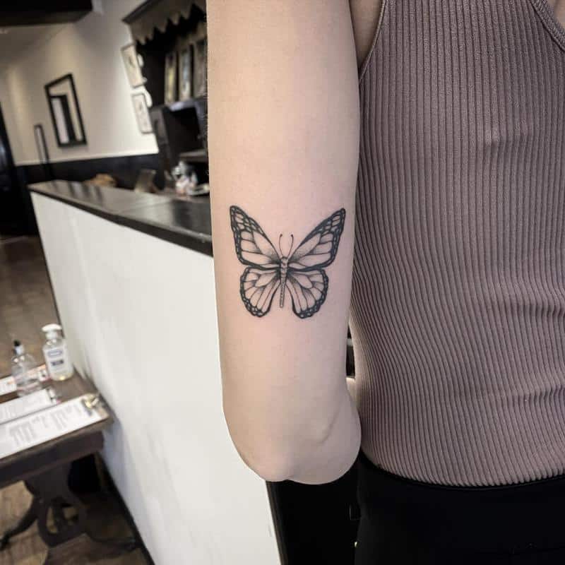 Butterfly tattoo on the back of your hand