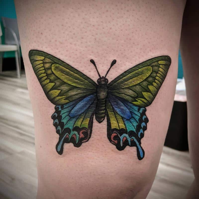 Butterfly tattoo on your knee