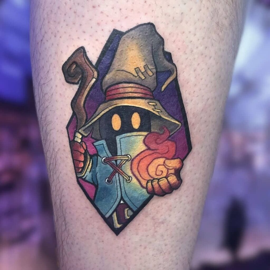 Tattoo on the arm in fantasy style