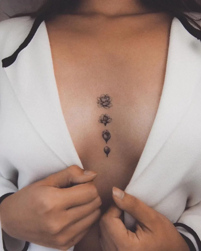 A small tattoo in the middle of your chest