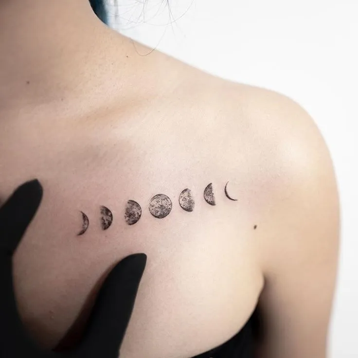 Tattoo of the moon on your chest