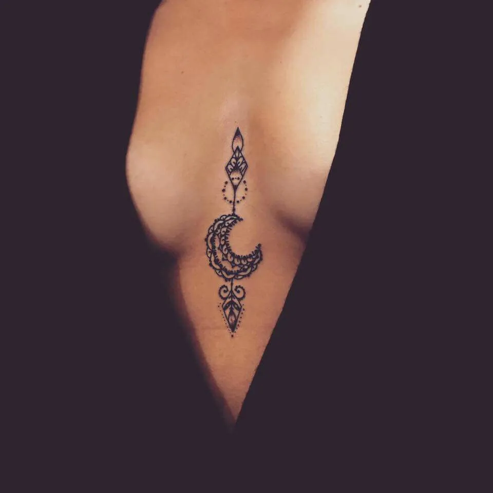 Tattoo of the moon on your chest