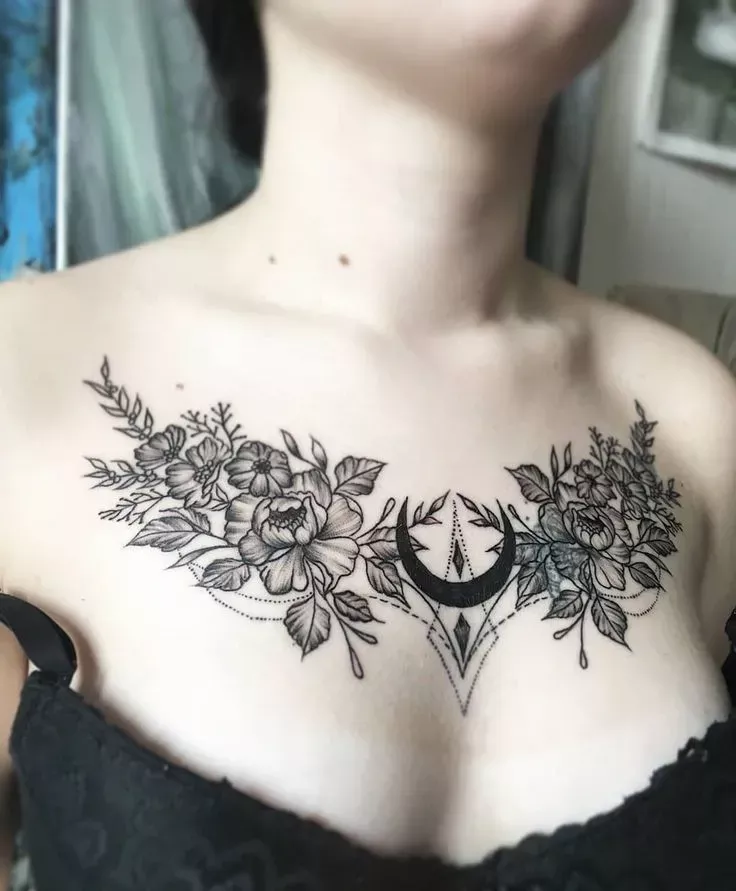 Women's chest tattoos