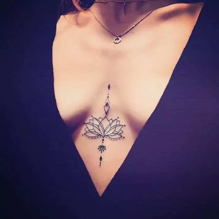 Tattoos under the breast for women