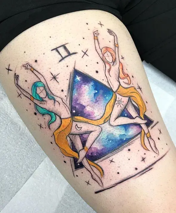 Tattoo of the zodiac sign Gemini