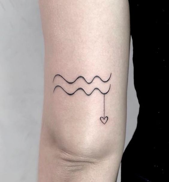 Tattoo of the Aquarius symbol on your arm Tattoo of the Aquarius symbol on your arm
