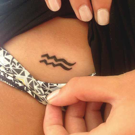 Aquarius tattoo for women