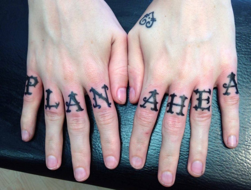 Finger tattoo ideas for letters