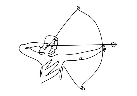 Sketch of the Sagittarius zodiac sign tattoo