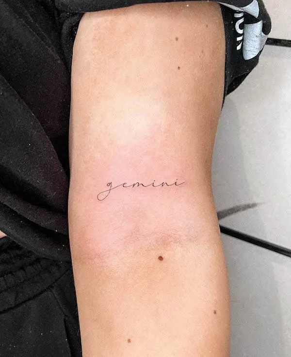 Exquisite Gemini tattoo on the hand