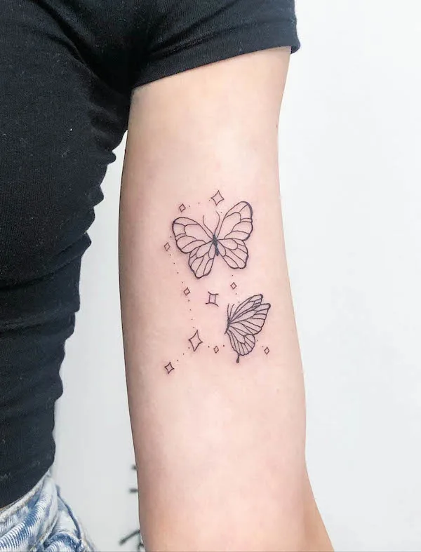 Butterfly tattoo for Gemini