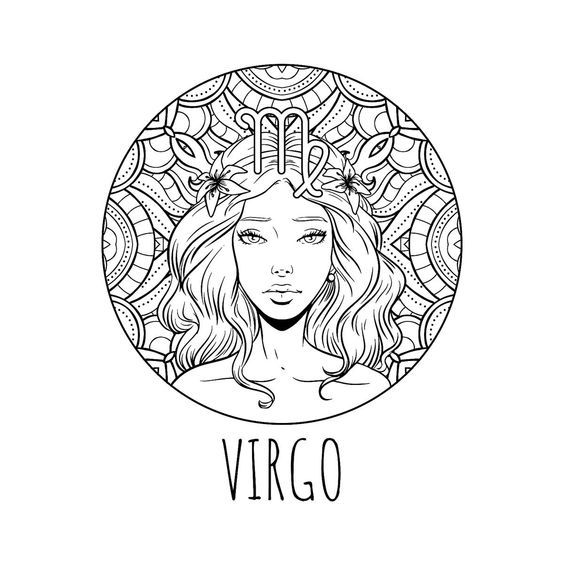 Sketch of a Virgo zodiac sign tattoo