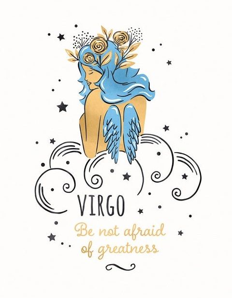 Sketch of a Virgo zodiac sign tattoo