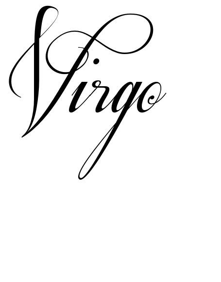 Sketch of a Virgo zodiac sign tattoo