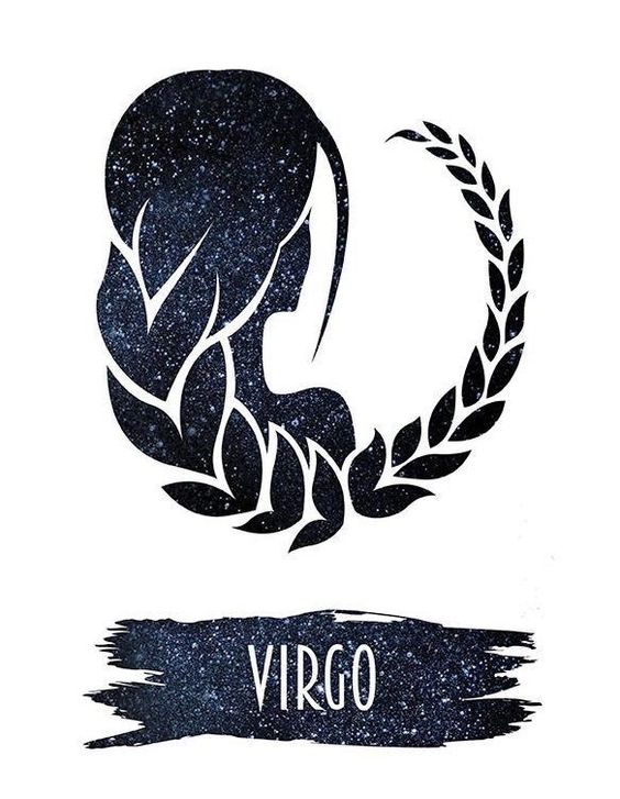 Sketch of a Virgo zodiac sign tattoo