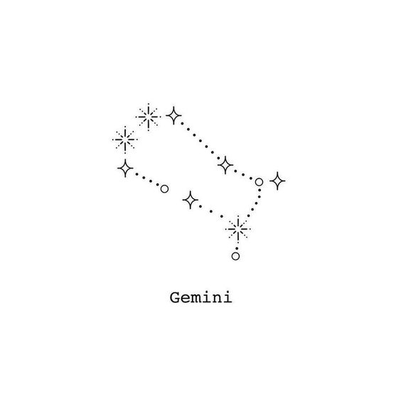 Эскиз татуировки знак зодиака близнецы