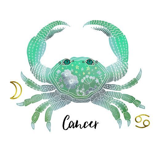 Sketch of the zodiac sign cancer