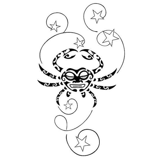 Sketch of the zodiac sign cancer