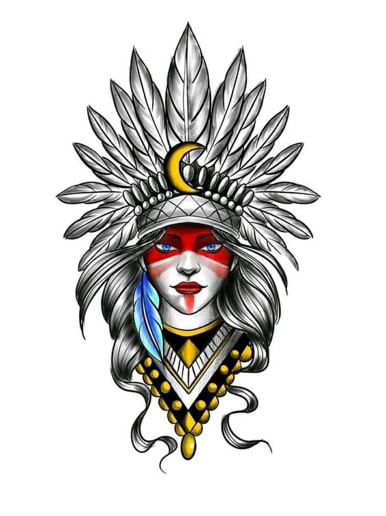 Indian tattoo sketch Indian tattoo sketch
