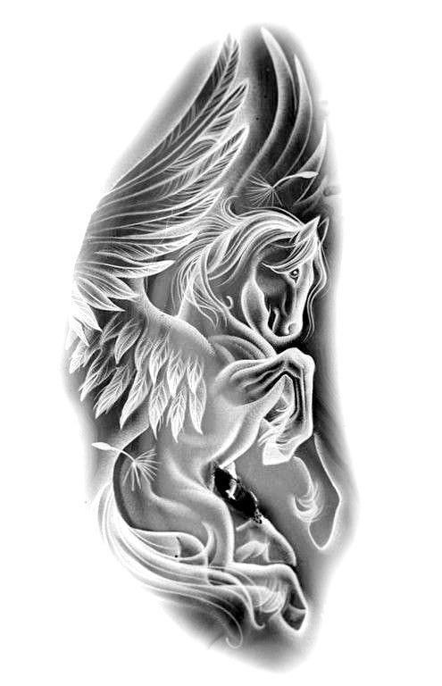 Pegasus tattoo sketch