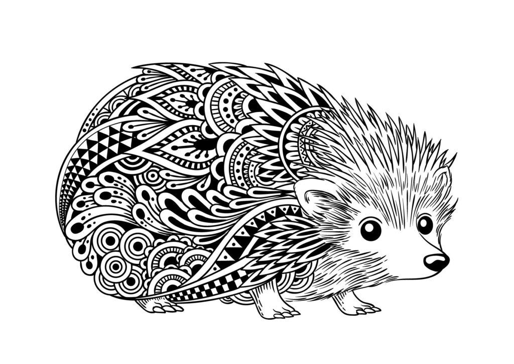 Sketch of a hedgehog tattoo