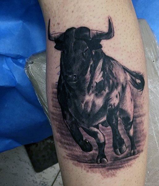 Bull calf tattoo for men