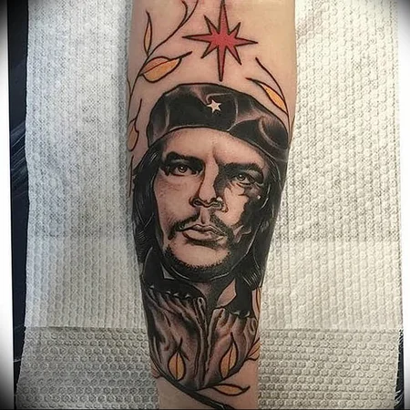 Che Guevara tattoo on the forearm for women